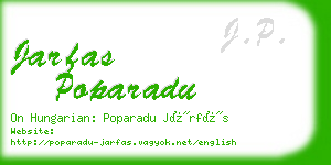 jarfas poparadu business card
